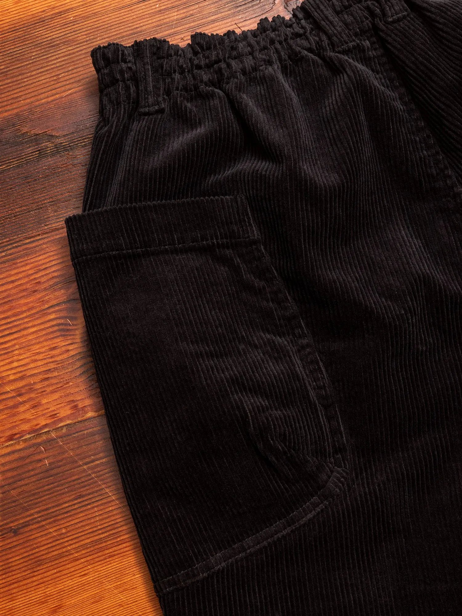 Corduroy 9/10 Work Trousers in Black