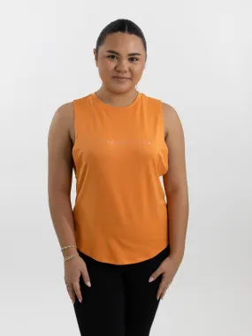 CorePower Yoga Drop Muscle Orange Tank