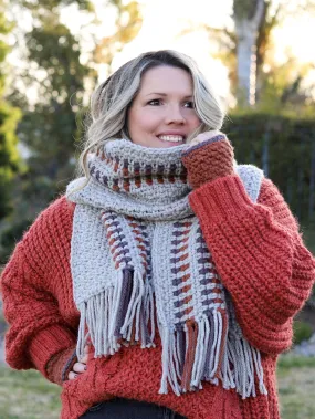 Crochet Kit - Embers Scarf Set