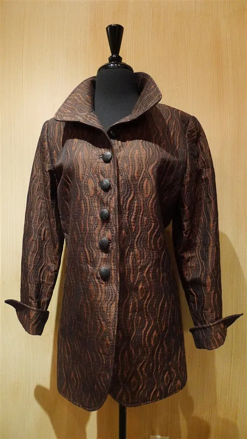 Custom Made Quadrille Riding Dress Jacket in Black and Chocolate Brown