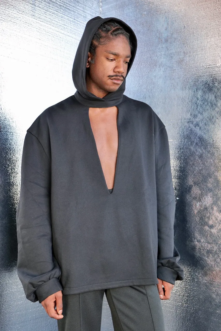 CUT OUT HOODIE BY RANDOM IDENTITIES