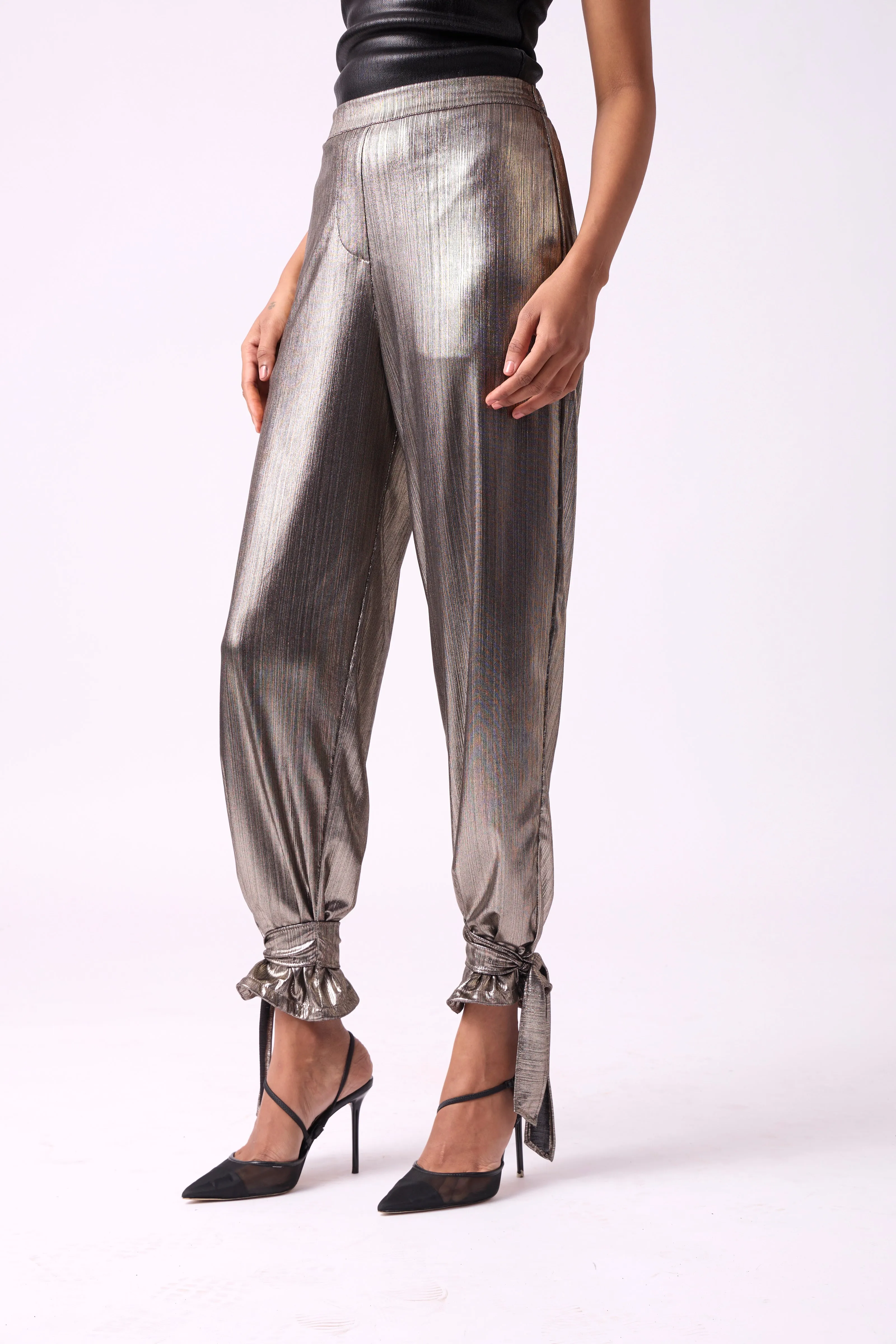 Demi Pants - Dark silver