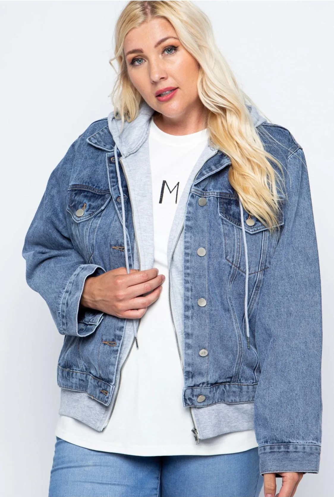 Denim Sweatshirt Hooded jacket