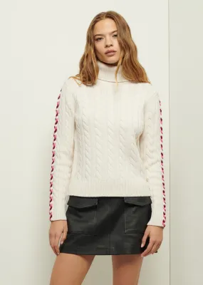 Derek Lam 10 Crosby - Pippa Lace Up Turtleneck In Ivory