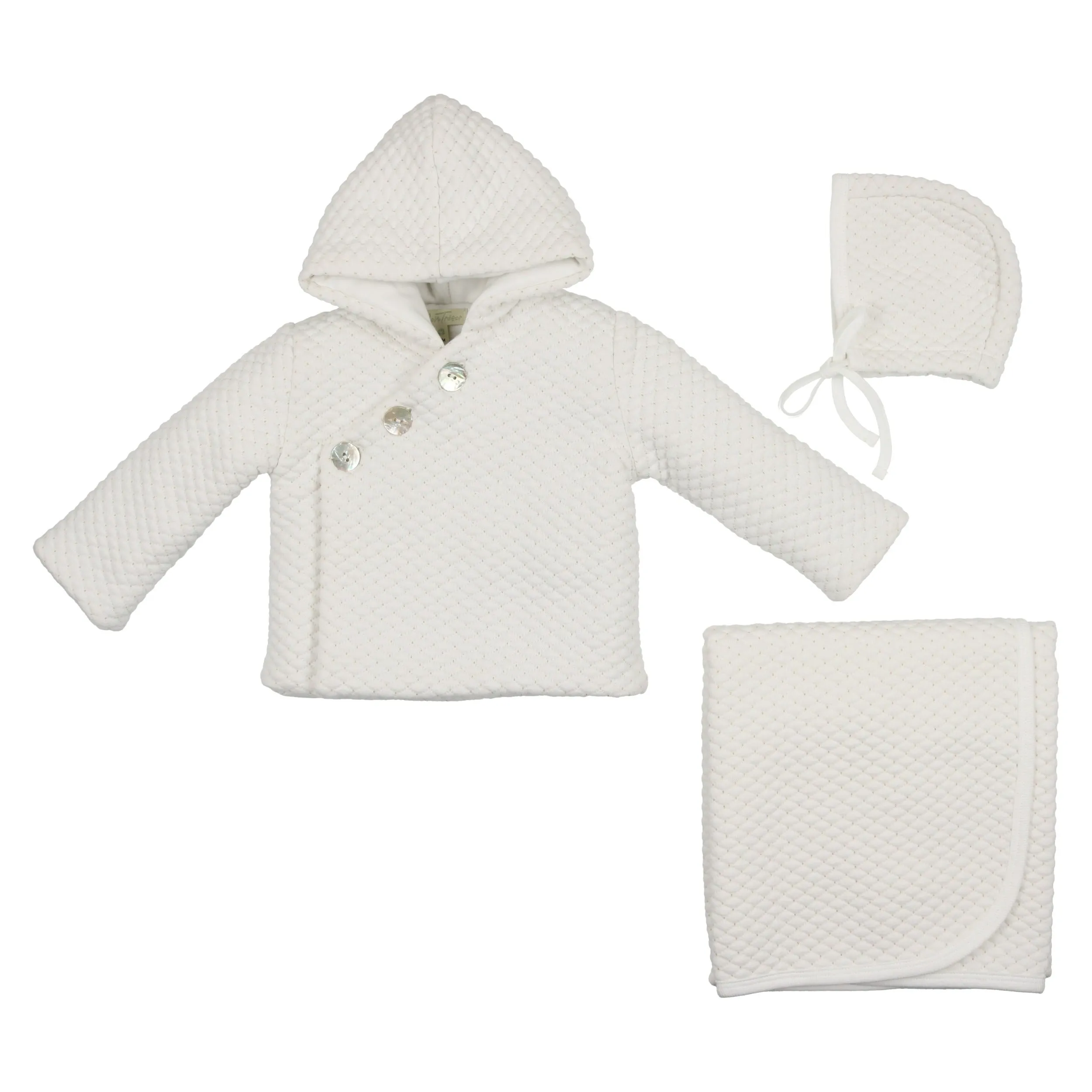 Diamond Stitches Jacket Layette Set