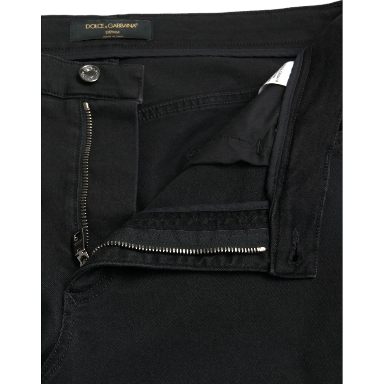 Dolce & Gabbana Elegant High Waist Black Stretch Jeans