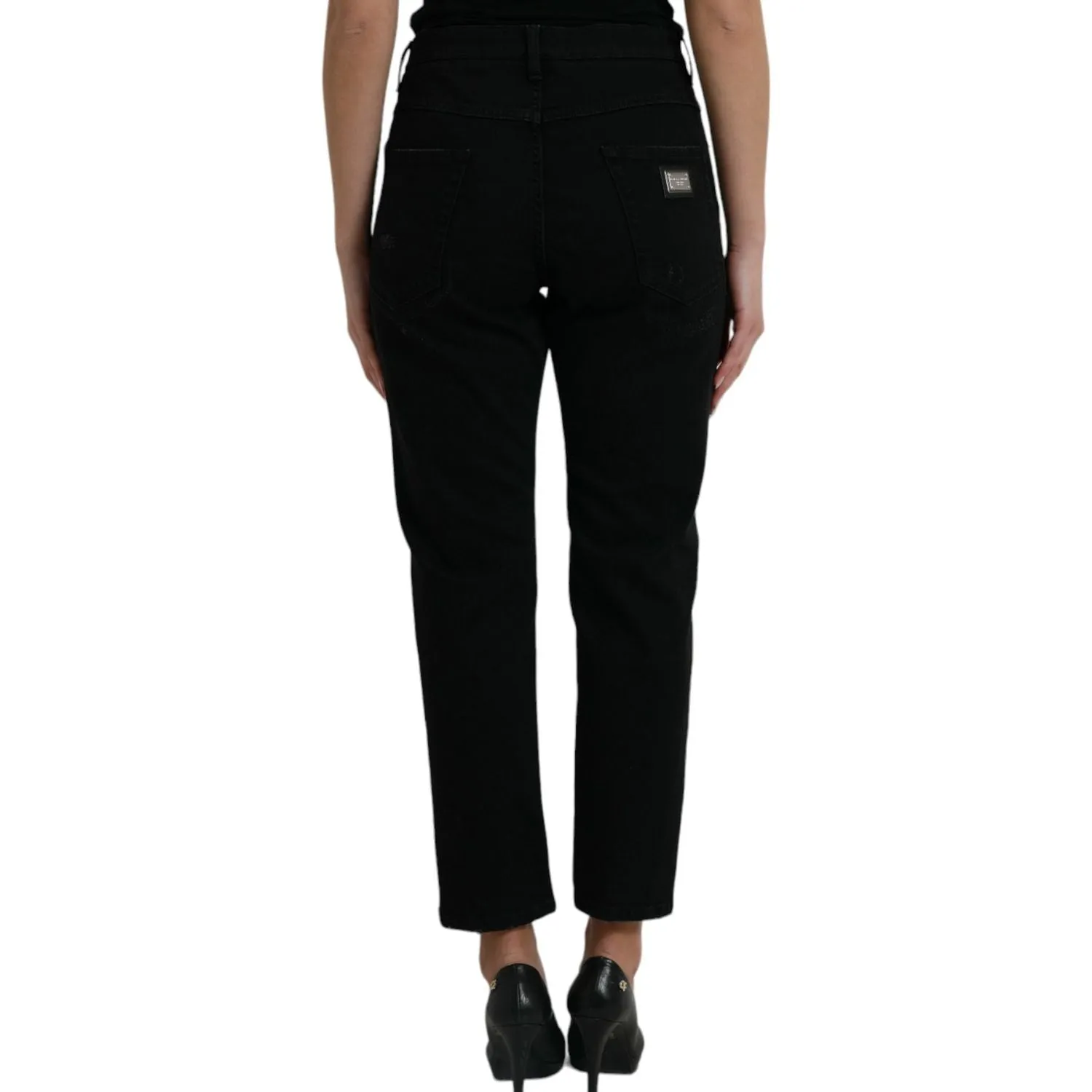 Dolce & Gabbana Elegant High Waist Black Stretch Jeans