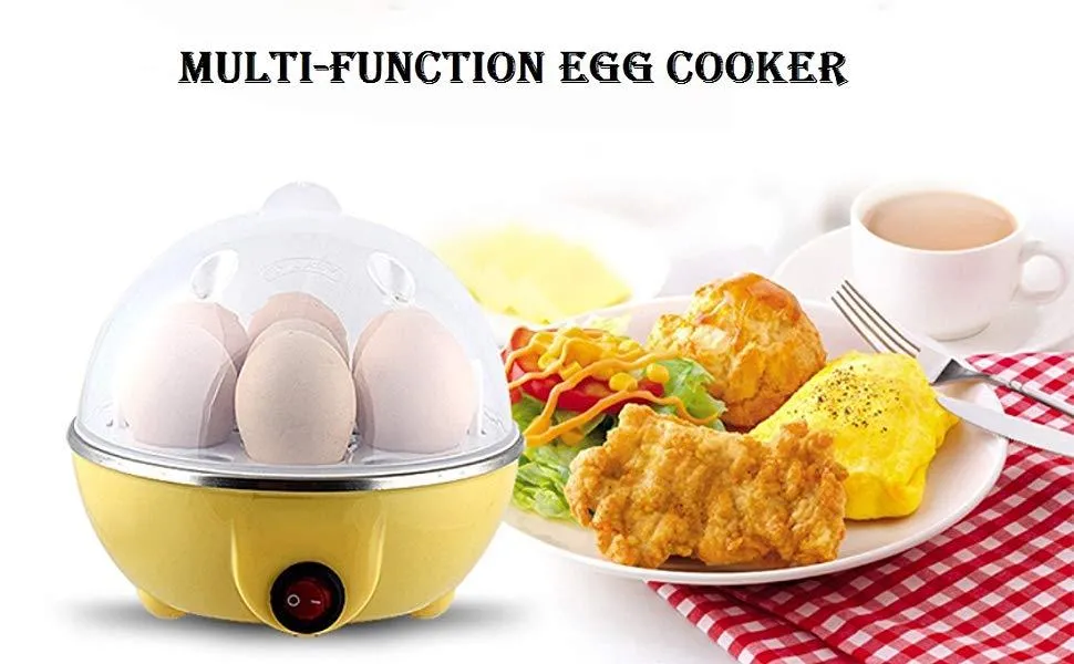 Egg Boiler/Egg Poacher/7 Egg Cooker/Electric Egg Boiler/Egg Steamer/Home Machine Egg Boiler with Egg Tray