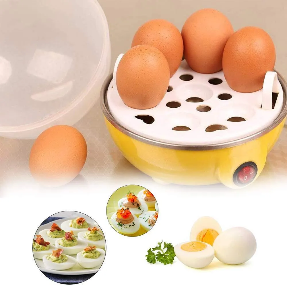 Egg Boiler/Egg Poacher/7 Egg Cooker/Electric Egg Boiler/Egg Steamer/Home Machine Egg Boiler with Egg Tray