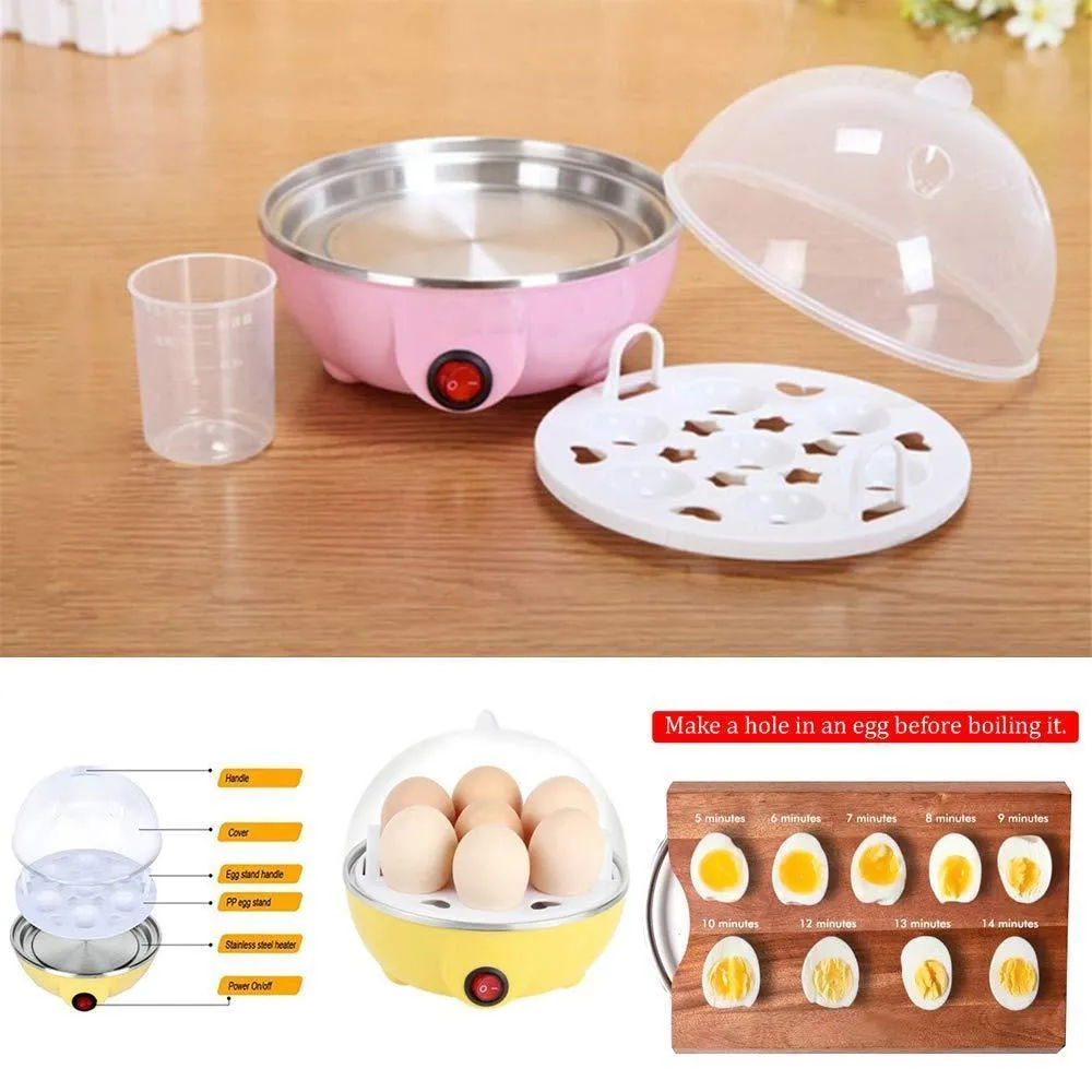 Egg Boiler/Egg Poacher/7 Egg Cooker/Electric Egg Boiler/Egg Steamer/Home Machine Egg Boiler with Egg Tray