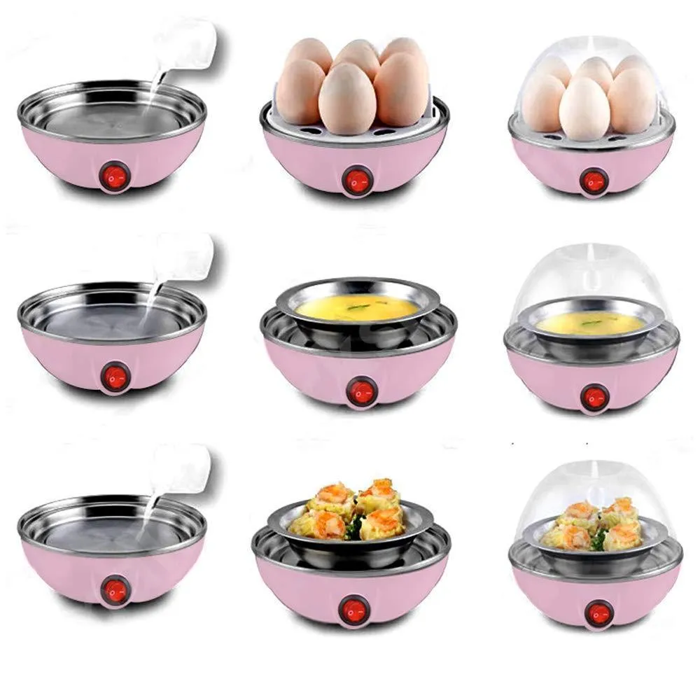 Egg Boiler/Egg Poacher/7 Egg Cooker/Electric Egg Boiler/Egg Steamer/Home Machine Egg Boiler with Egg Tray