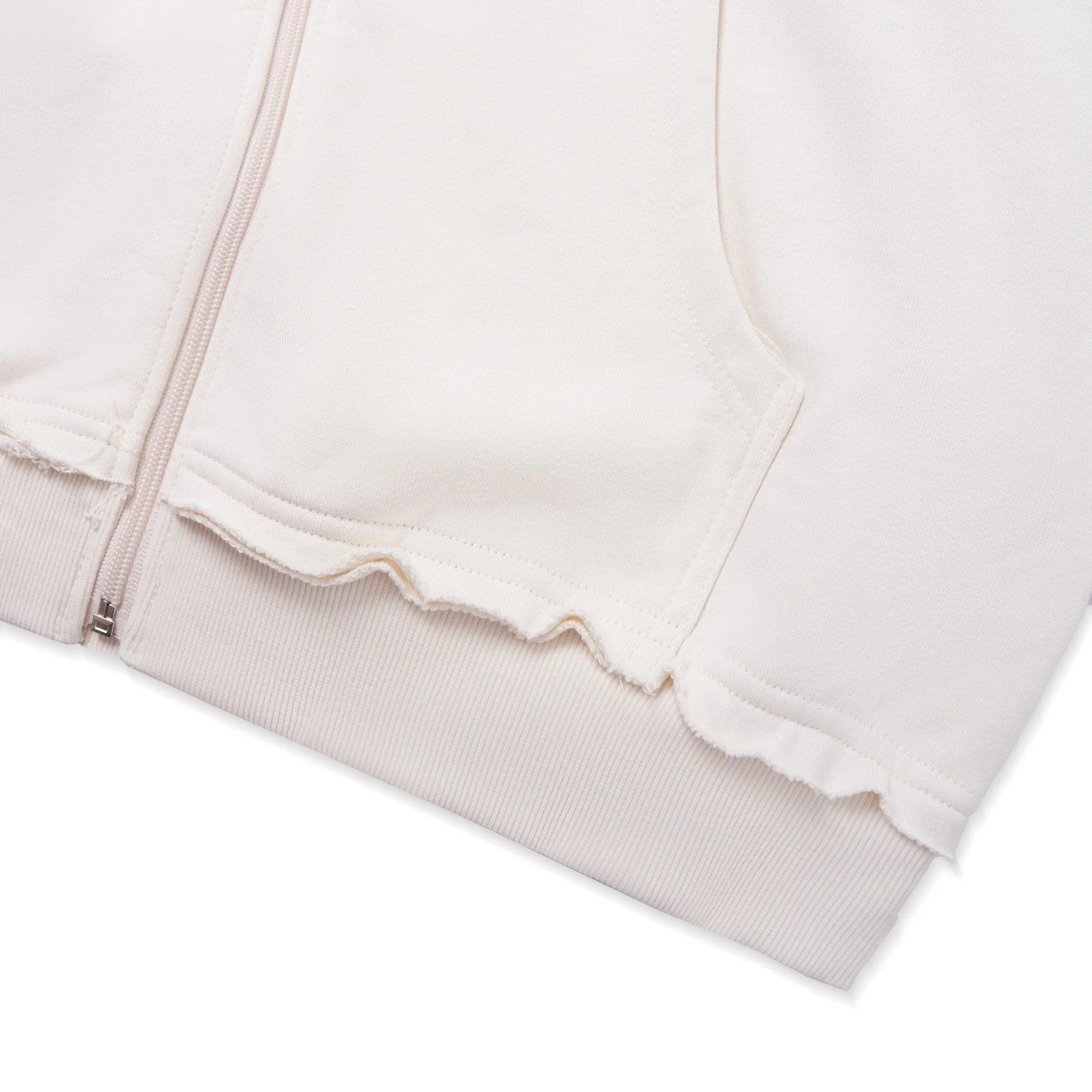 EIGHT ZIP HOODIE - CREAM