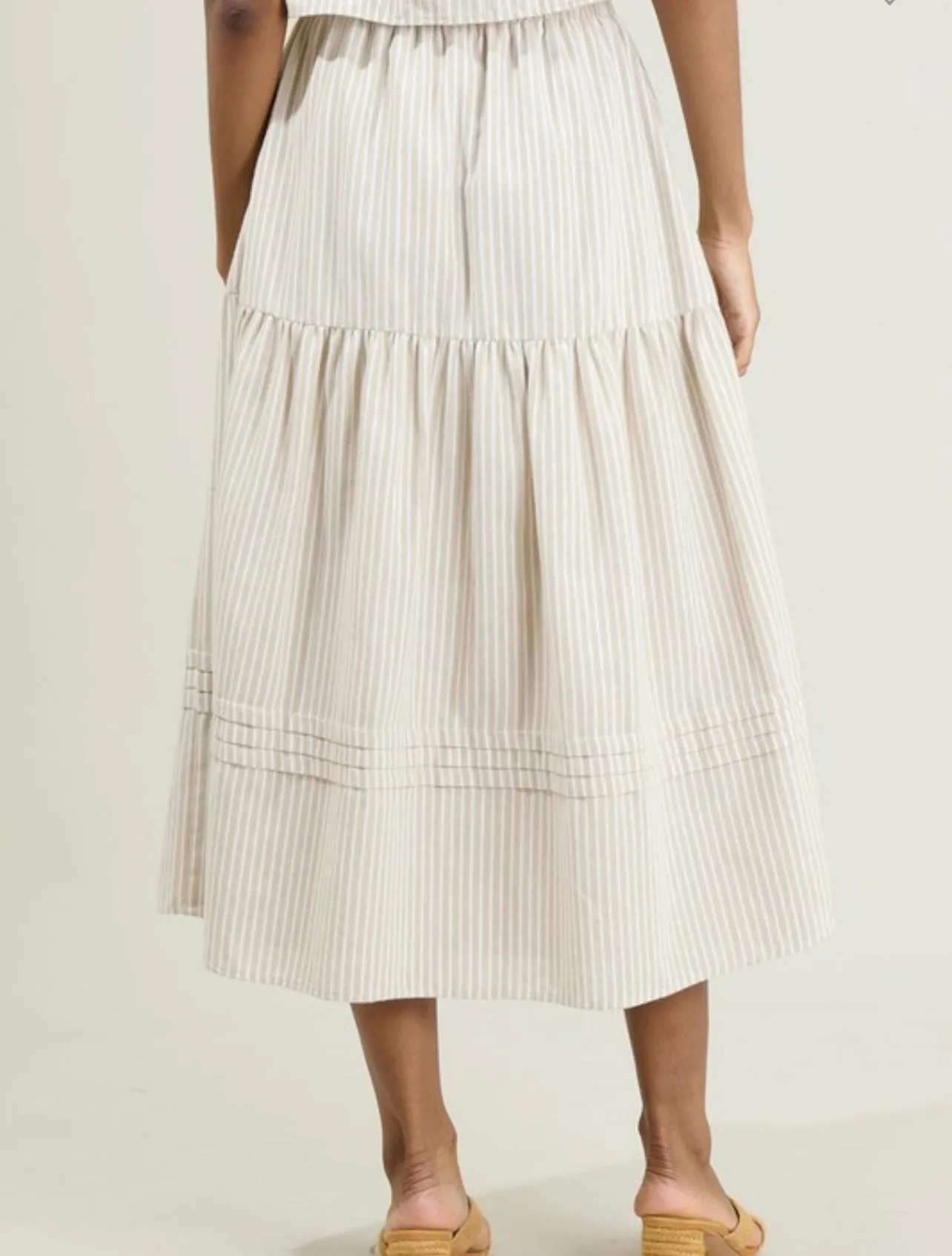 Everlanes Striped Midi Skirt