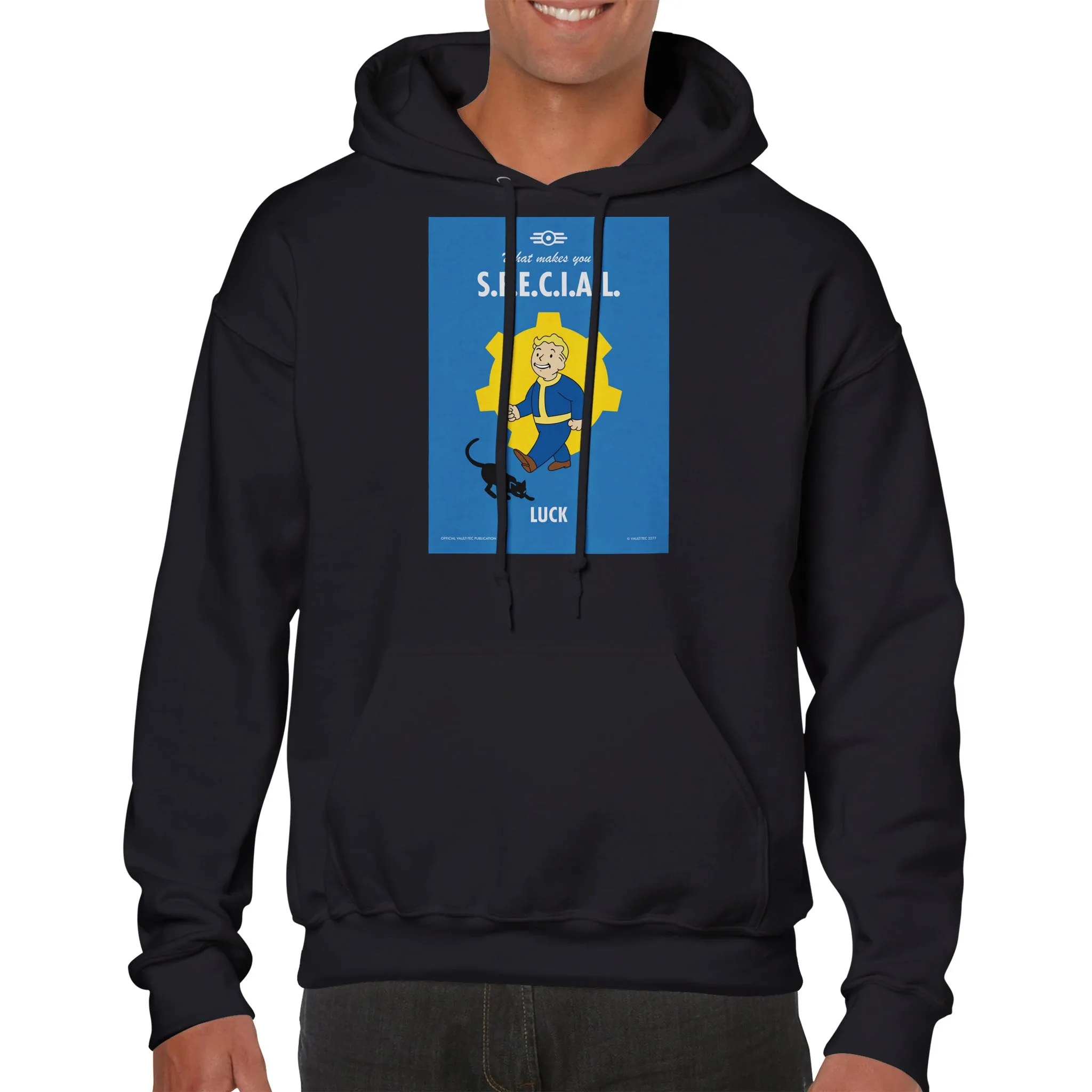 Fallout Hoodie - What Makes You S.P.E.C.I.A.L. Luck Artwork - Premium Unisex Pullover Hoodie