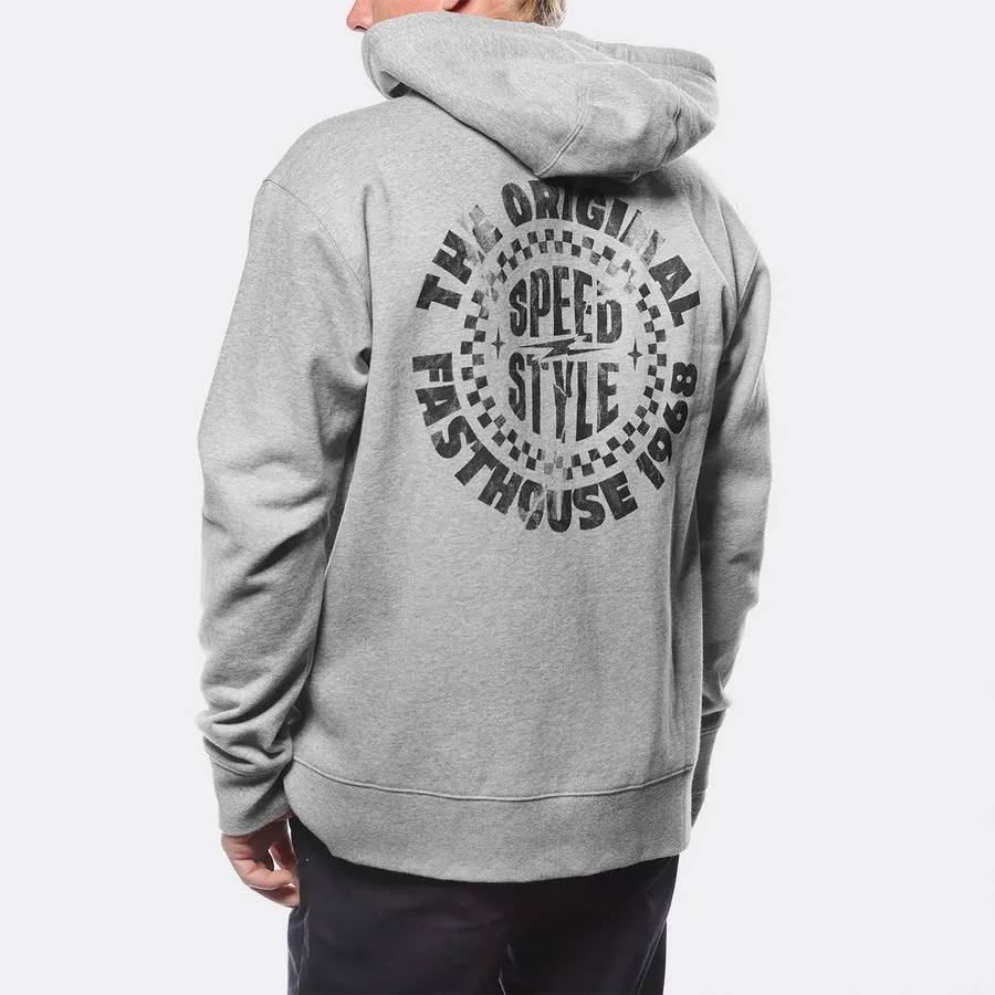 Fasthouse Origin Hooded Zip-Up - Heather Grey