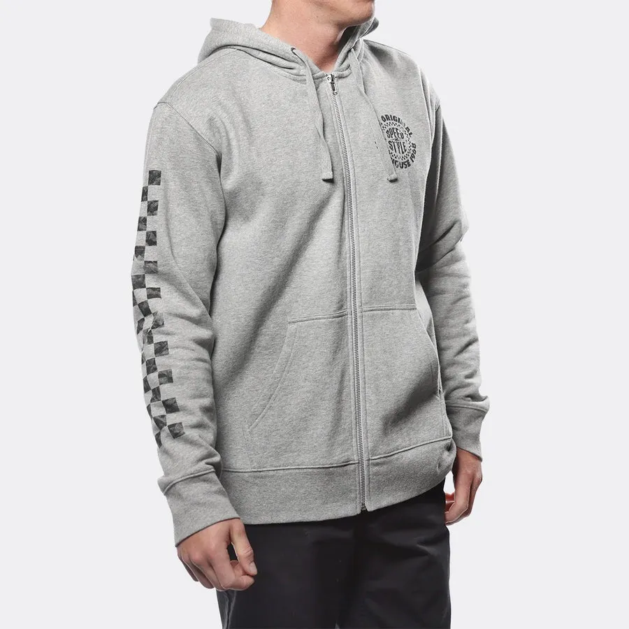 Fasthouse Origin Hooded Zip-Up - Heather Grey