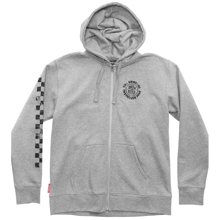 Fasthouse Origin Hooded Zip-Up - Heather Grey