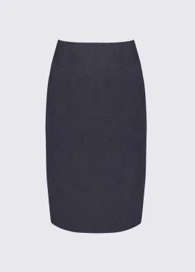 Fern Tweed Skirt - Navy