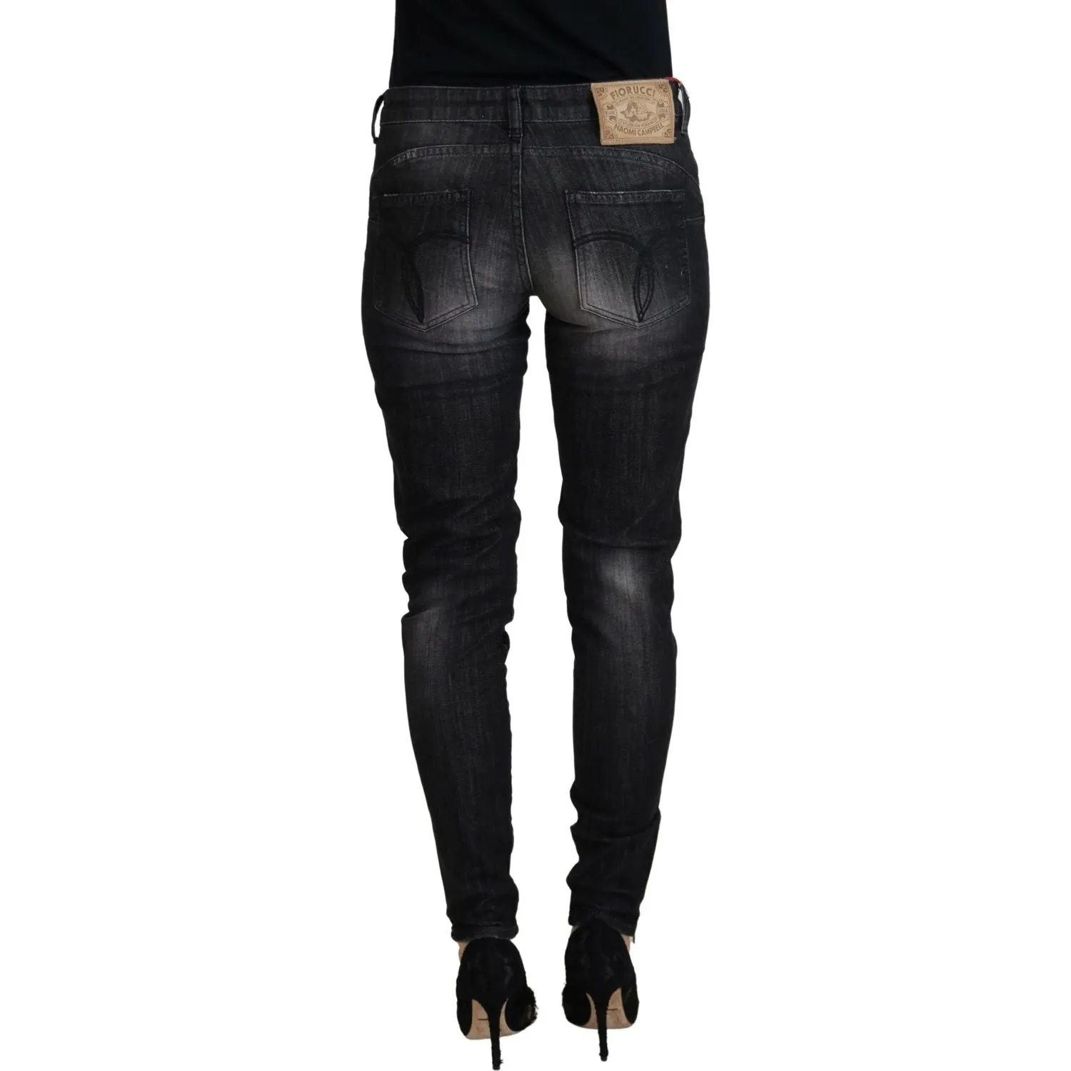 Fiorucci Chic Black Low Waist Skinny Jeans