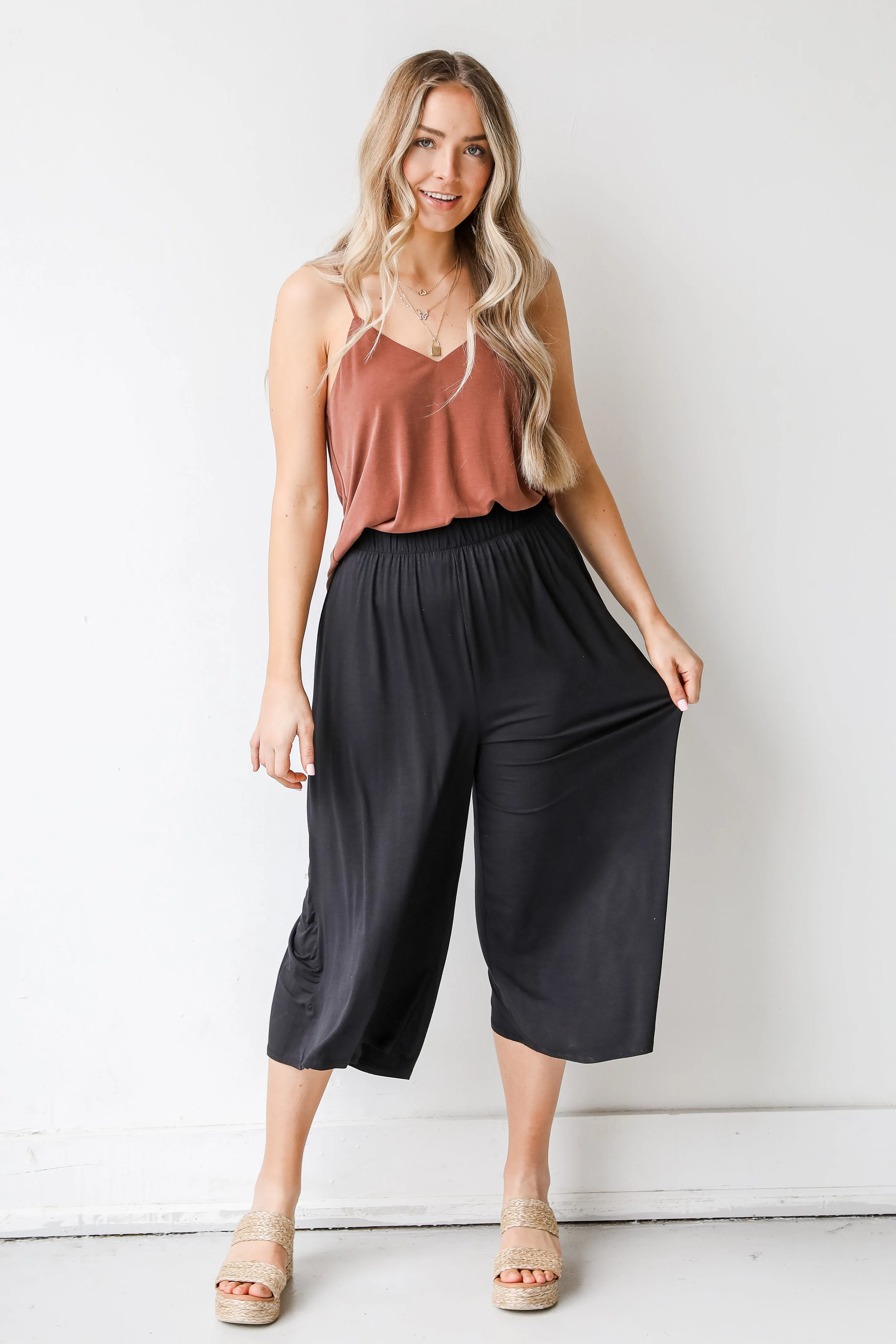 Flowing With It Culotte Pants