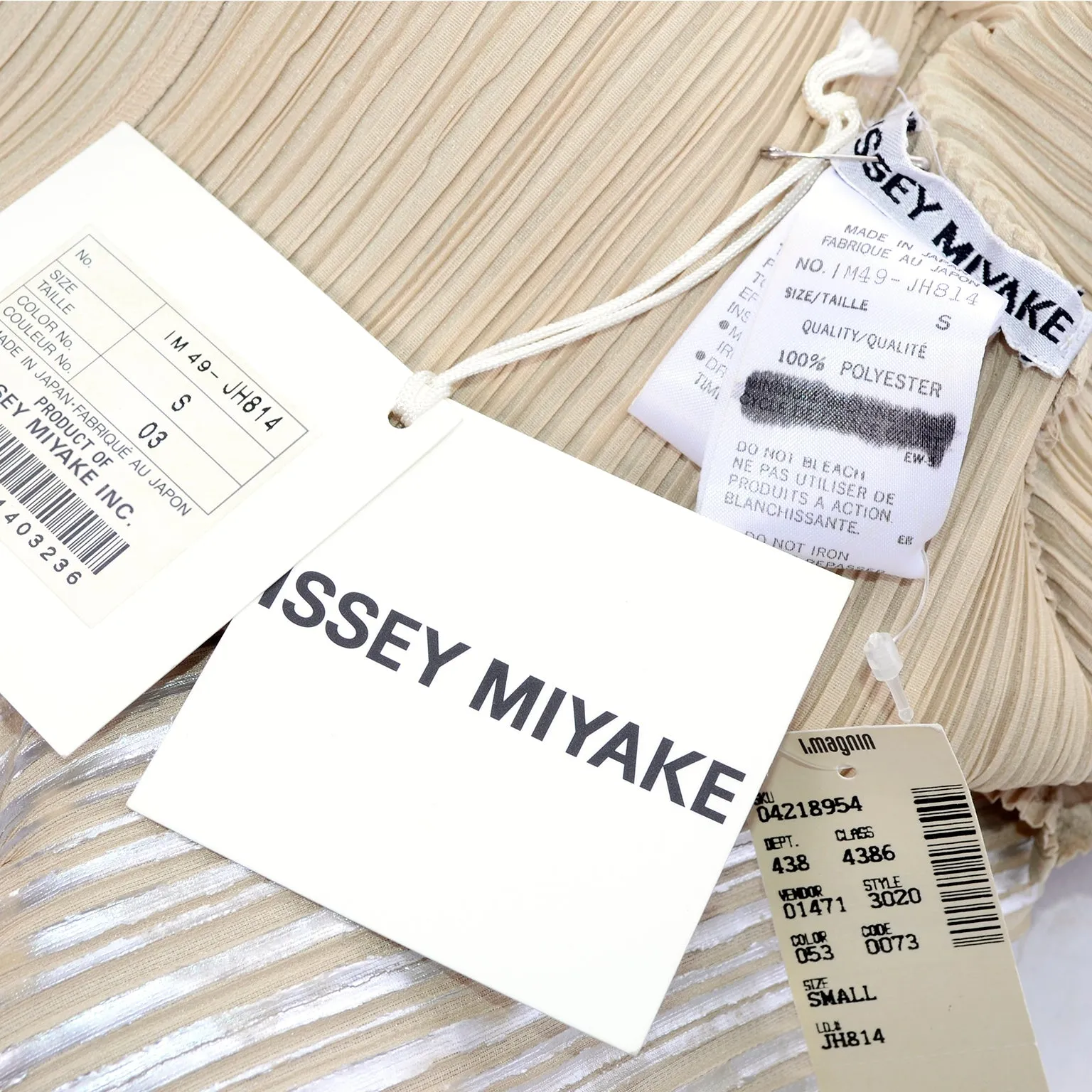 F/W 1994 Issey Miyake Asymmetrical Pleated Dress Metallic Deadstock