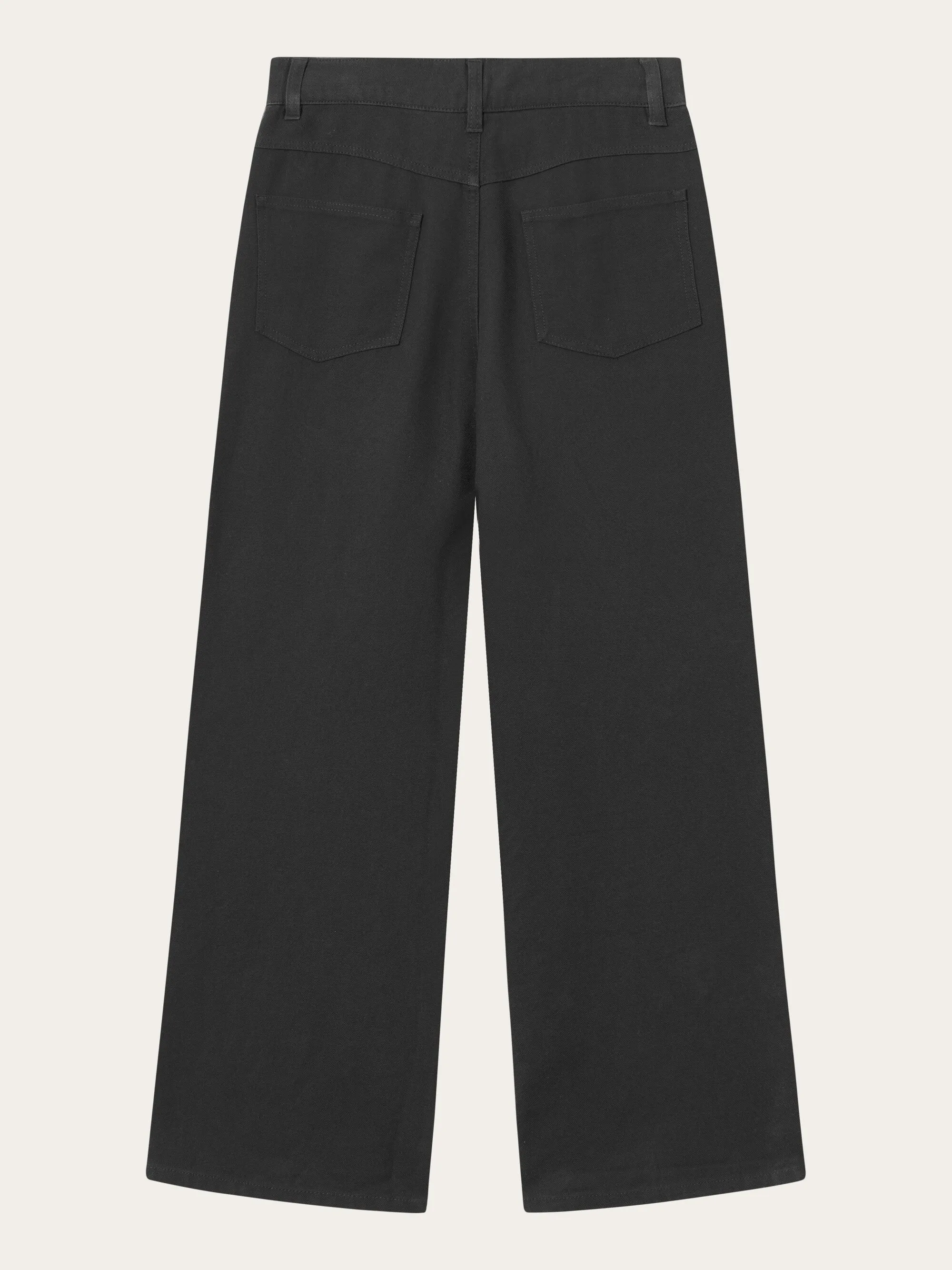 GALE straight mid-rise canvas 5-pocket pants - Black Jet