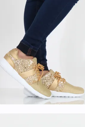 Gold Glitter Trainer - Rio