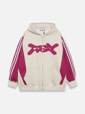 Graphic Zip-Up Hoodie Y2K