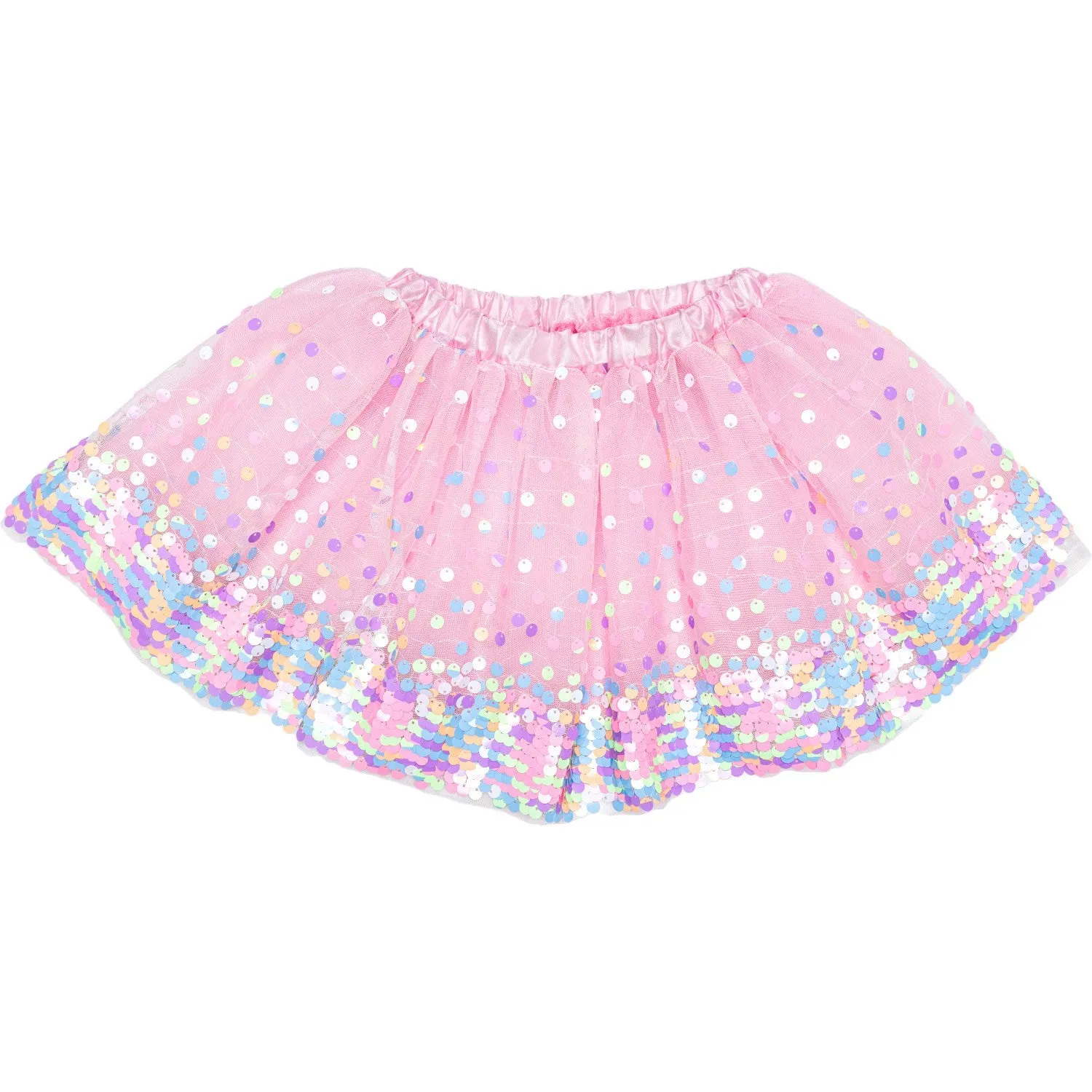 Great Pretenders Party Fun Sequins Skirt - Pink/Neon