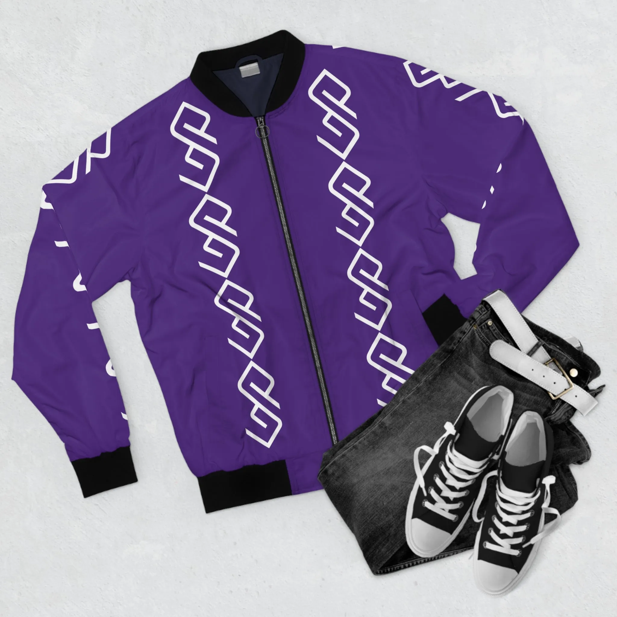 GYMPOLO Men's Bomber Jacket - Purple