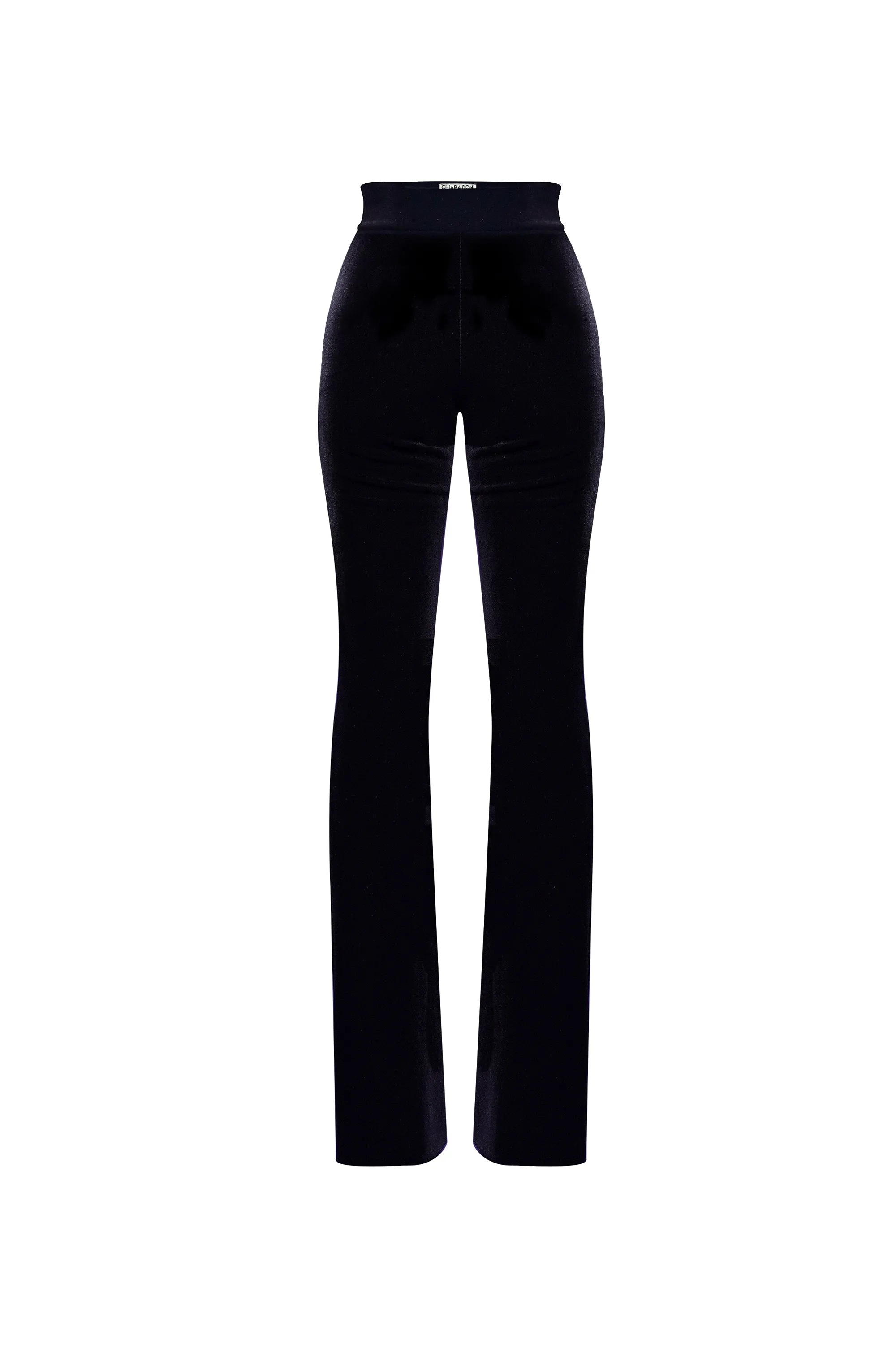 HIGH WAISTED VENUSETTE VELVET PANTS