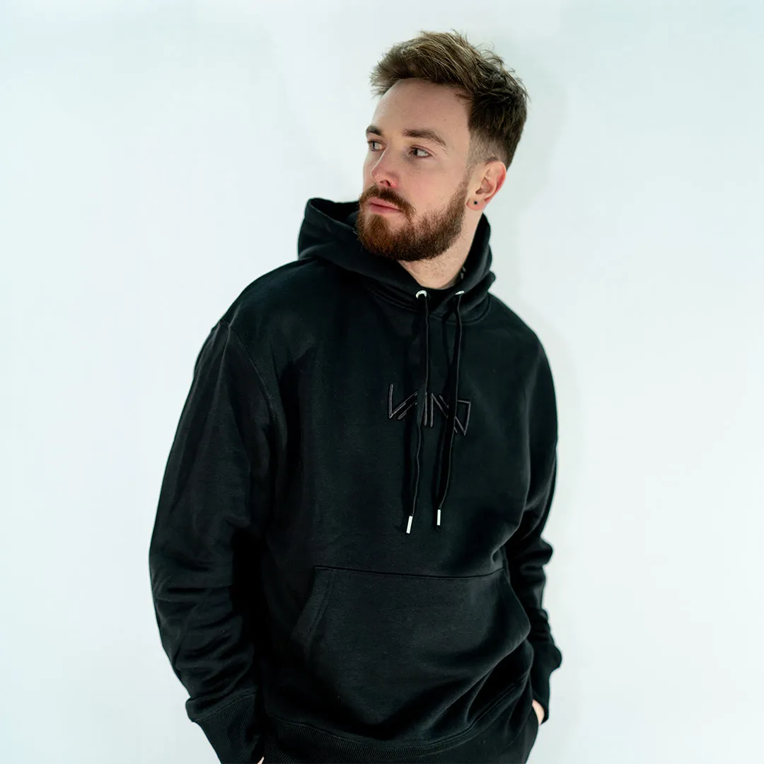 HOODIE - STITCHED BLACK LOGO