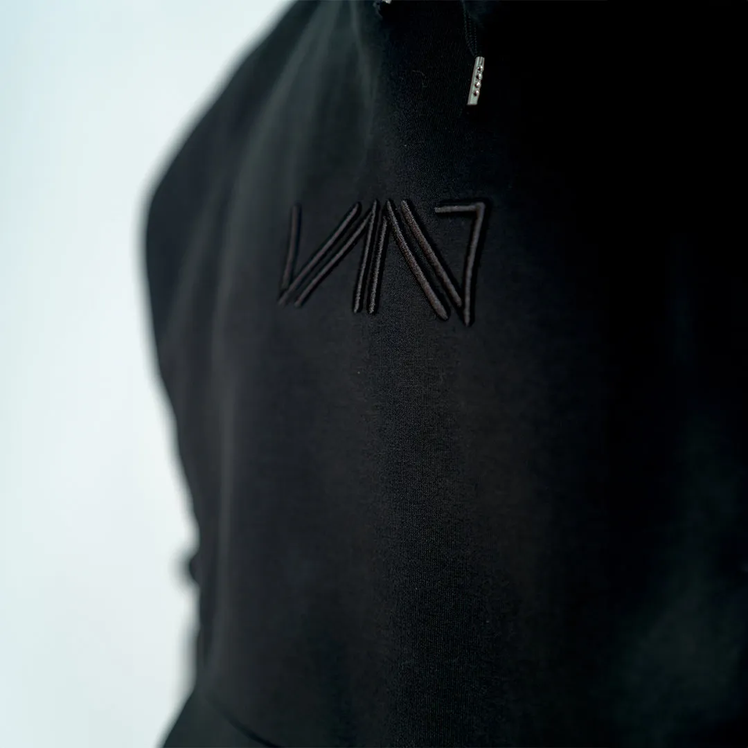 HOODIE - STITCHED BLACK LOGO