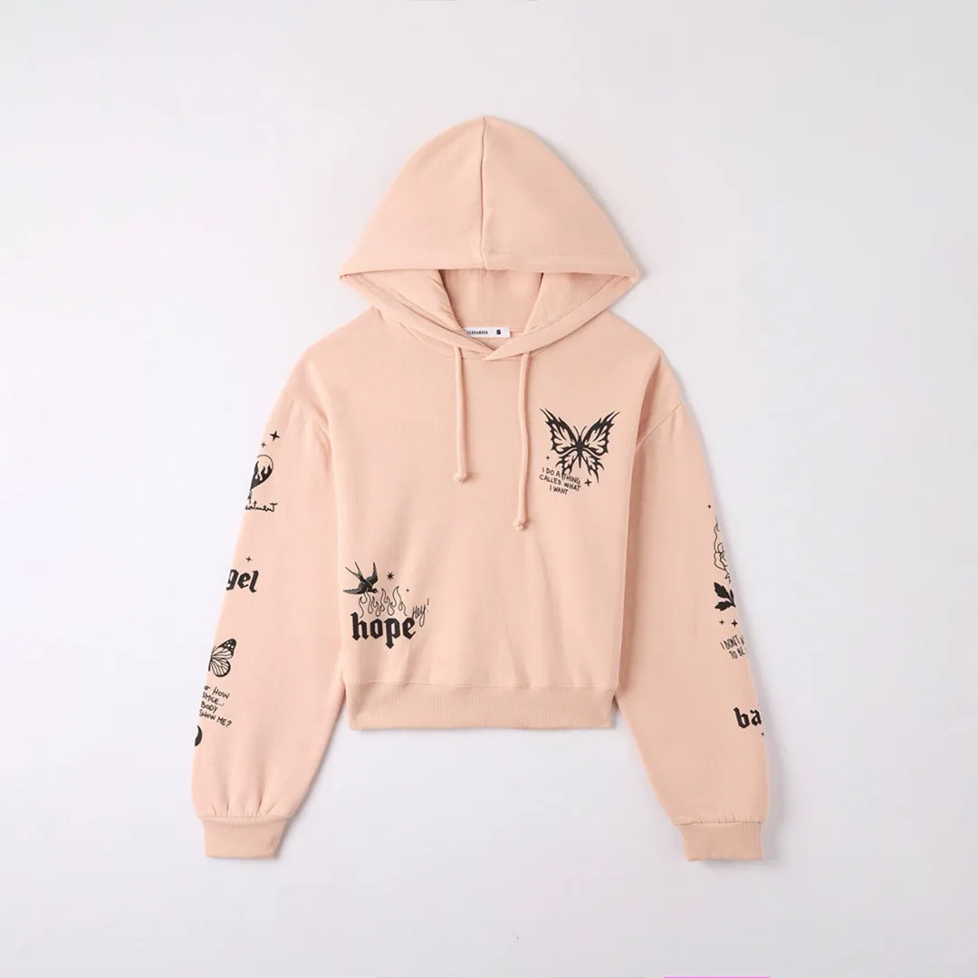 Hoodie with Punk Print