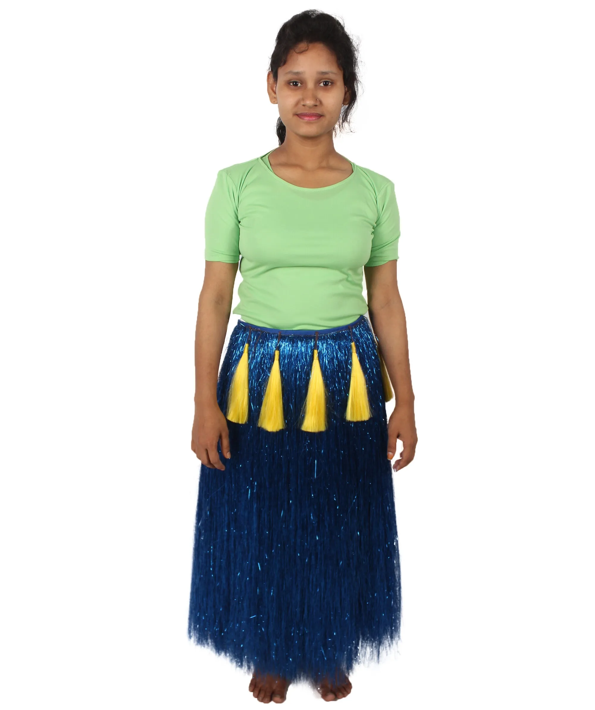 HPO Adult Unisex Hawaiian Tinsel Hula Grass Skirt Costume for Luau | Multiple Size & Color Options | Tinsel Materials