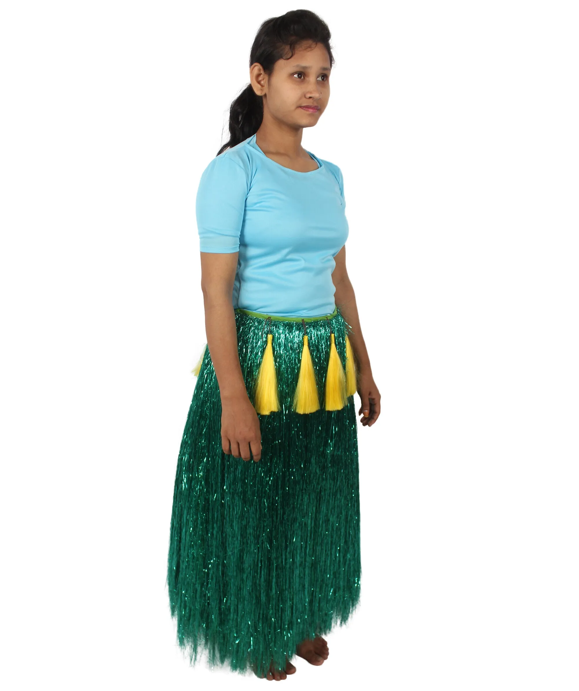 HPO Adult Unisex Hawaiian Tinsel Hula Grass Skirt Costume for Luau | Multiple Size & Color Options | Tinsel Materials