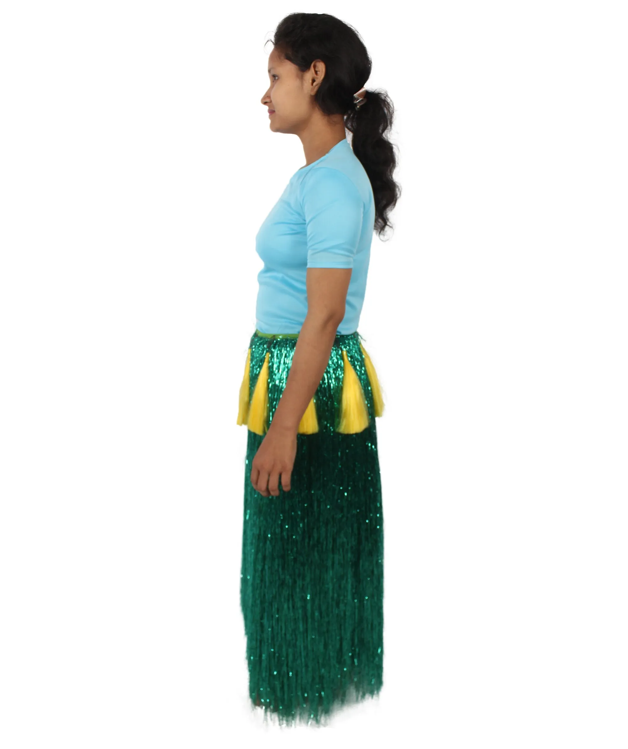 HPO Adult Unisex Hawaiian Tinsel Hula Grass Skirt Costume for Luau | Multiple Size & Color Options | Tinsel Materials