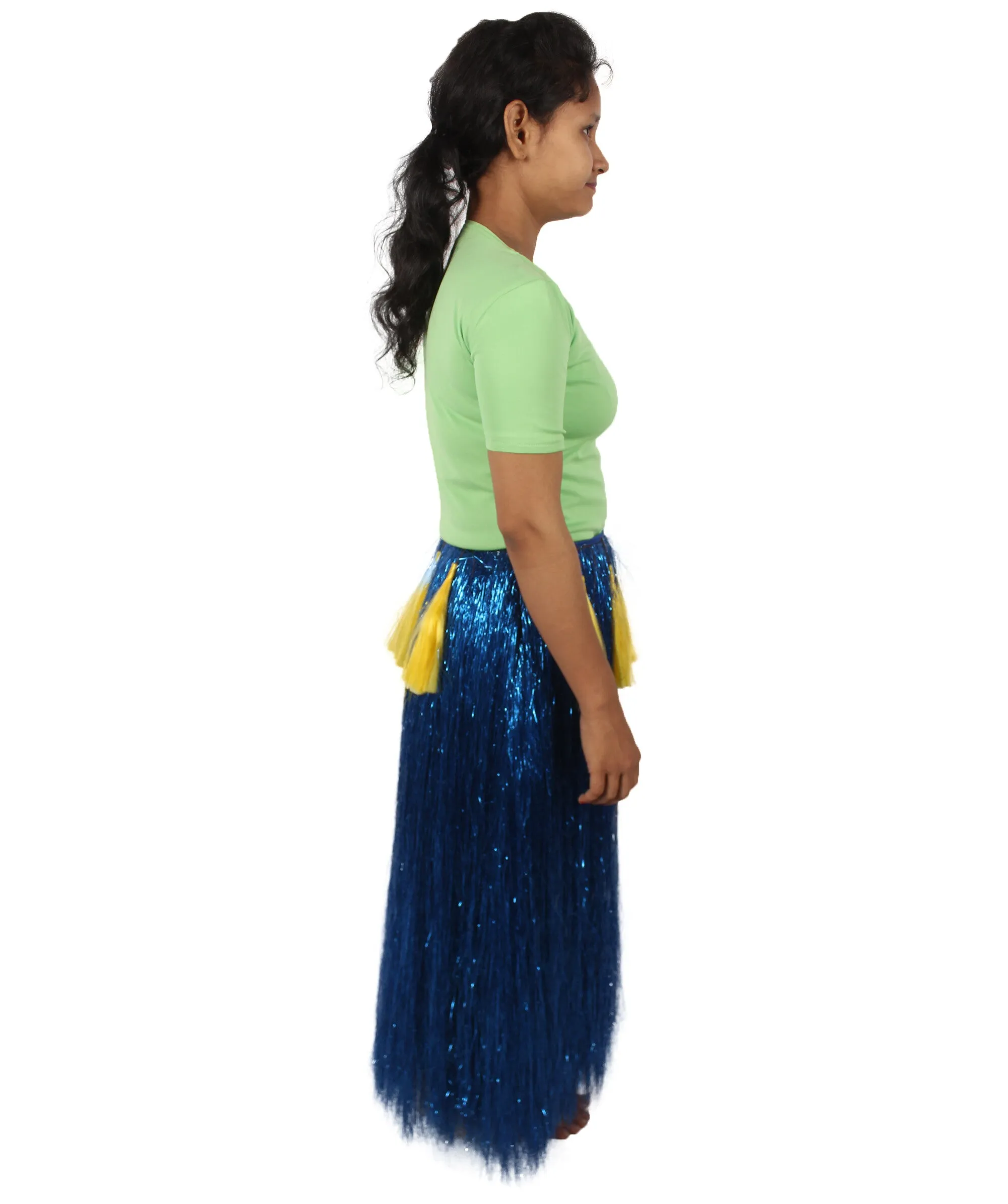 HPO Adult Unisex Hawaiian Tinsel Hula Grass Skirt Costume for Luau | Multiple Size & Color Options | Tinsel Materials