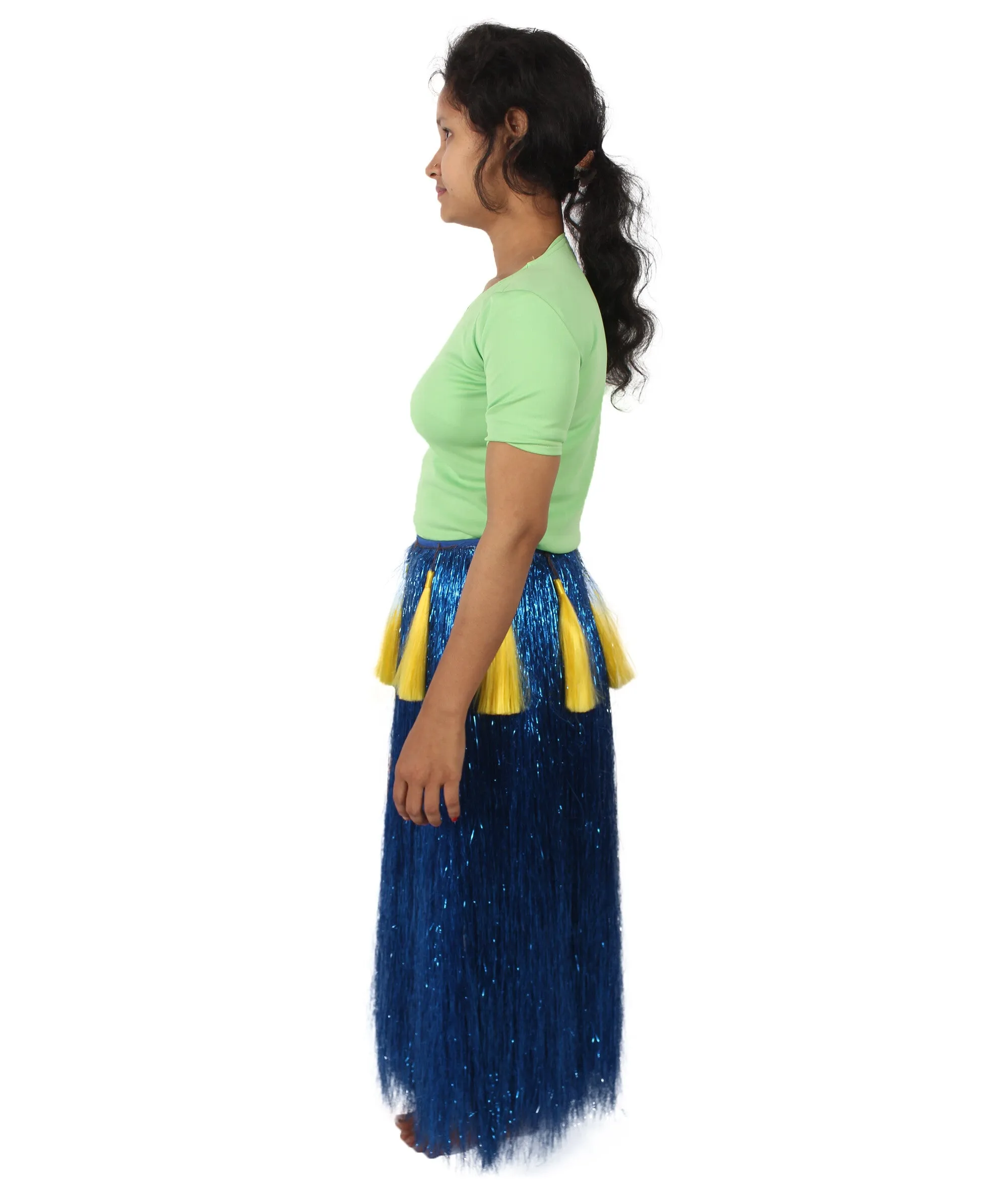 HPO Adult Unisex Hawaiian Tinsel Hula Grass Skirt Costume for Luau | Multiple Size & Color Options | Tinsel Materials