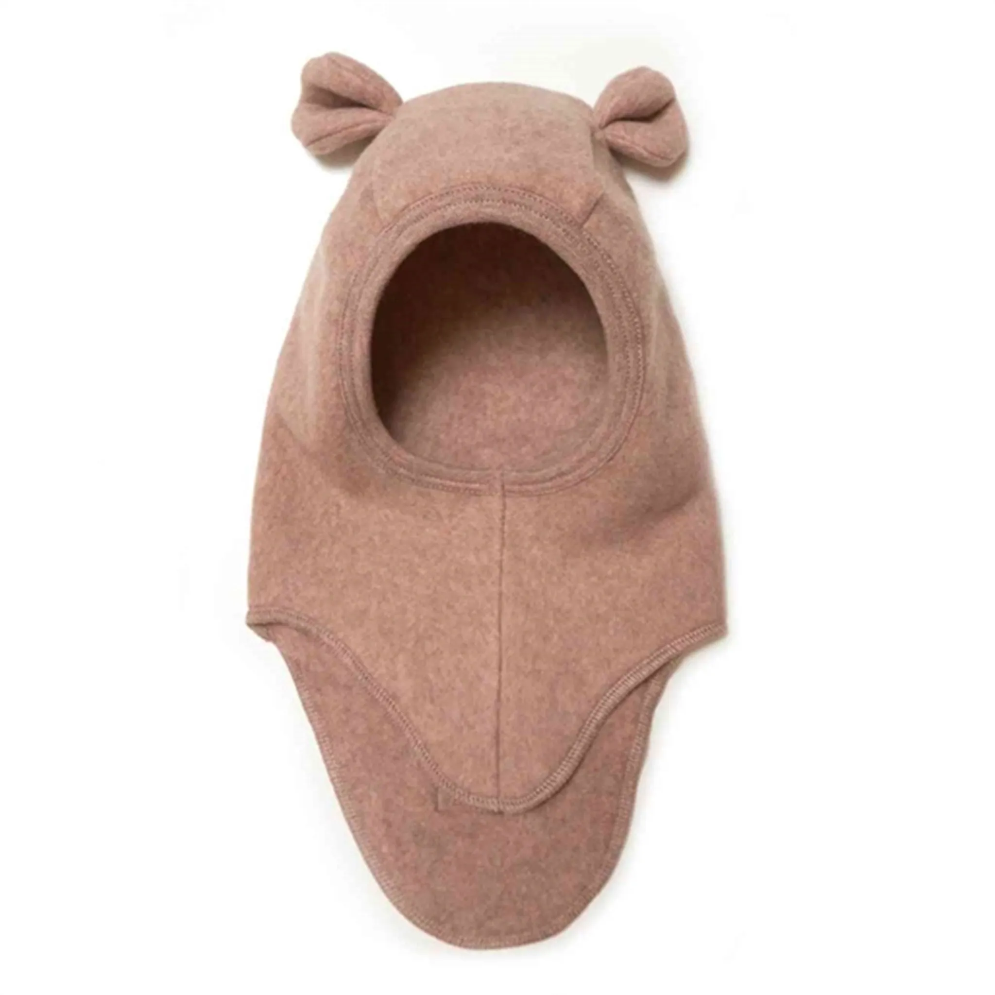 Huttelihut Teddy Balaclava Cotton Fleece w. Ears Ash Rose