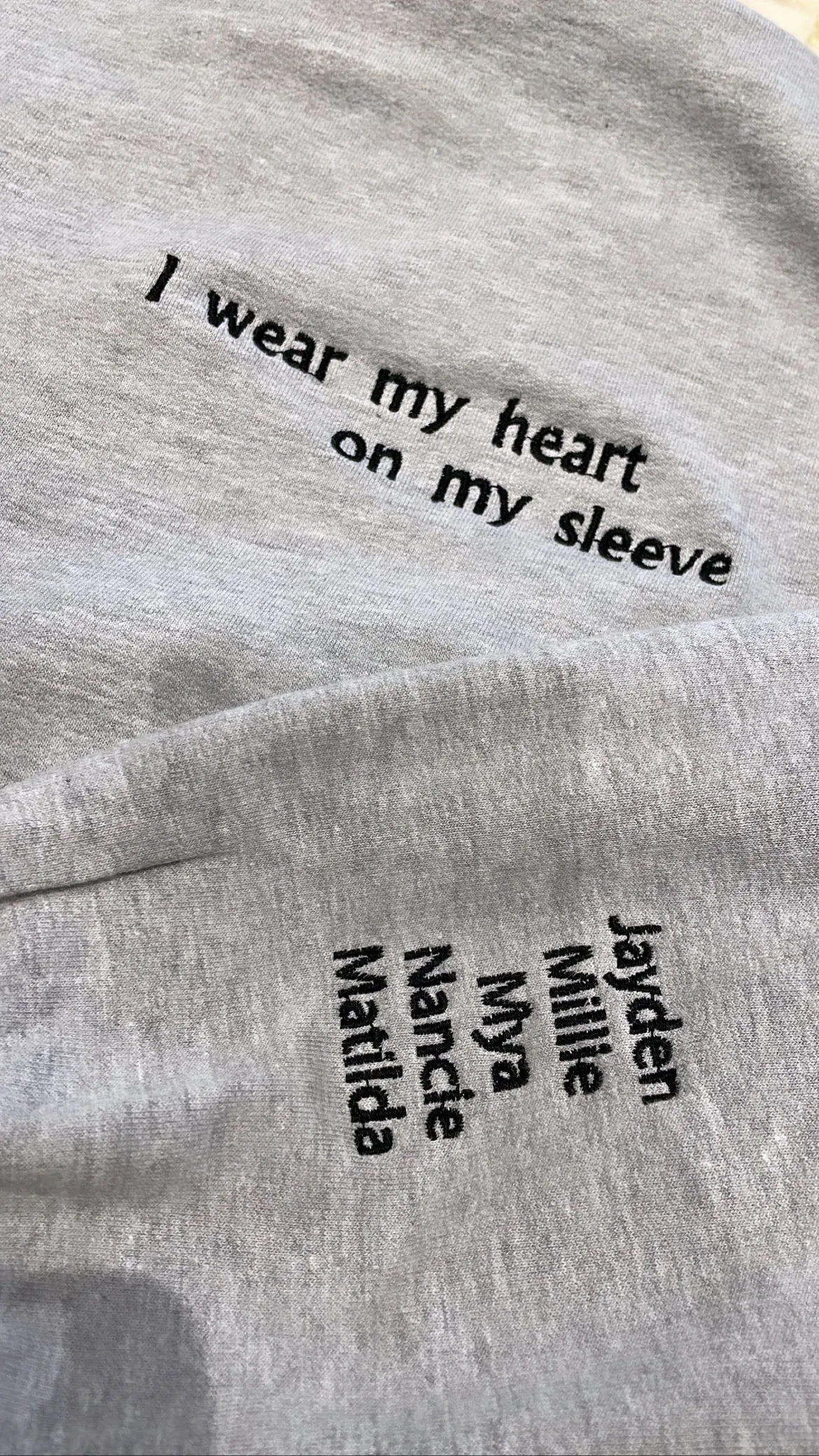 “I wear my heart on my sleeve” hoodie