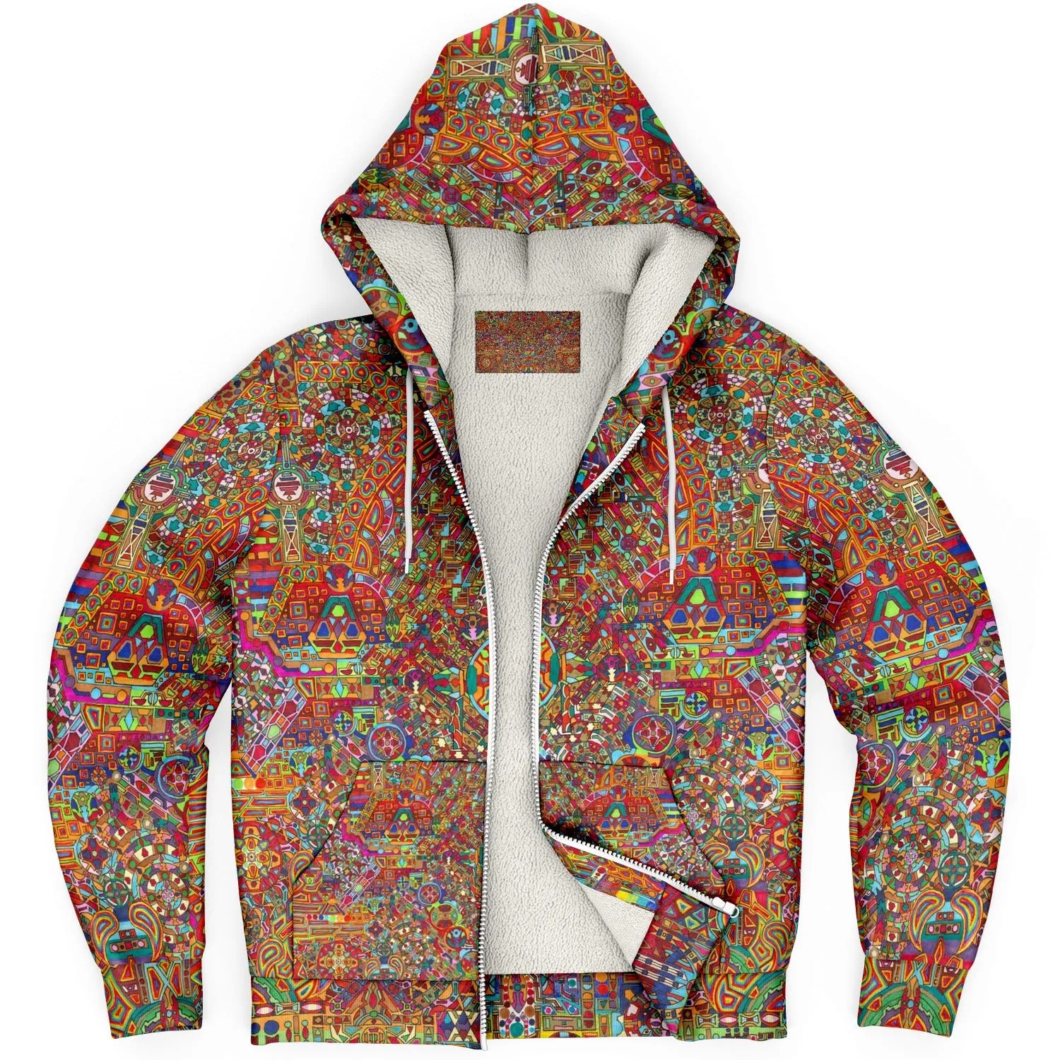 Infinity Mandala | Microfleece Zip-Up Hoodie | Lachlan Wardlaw