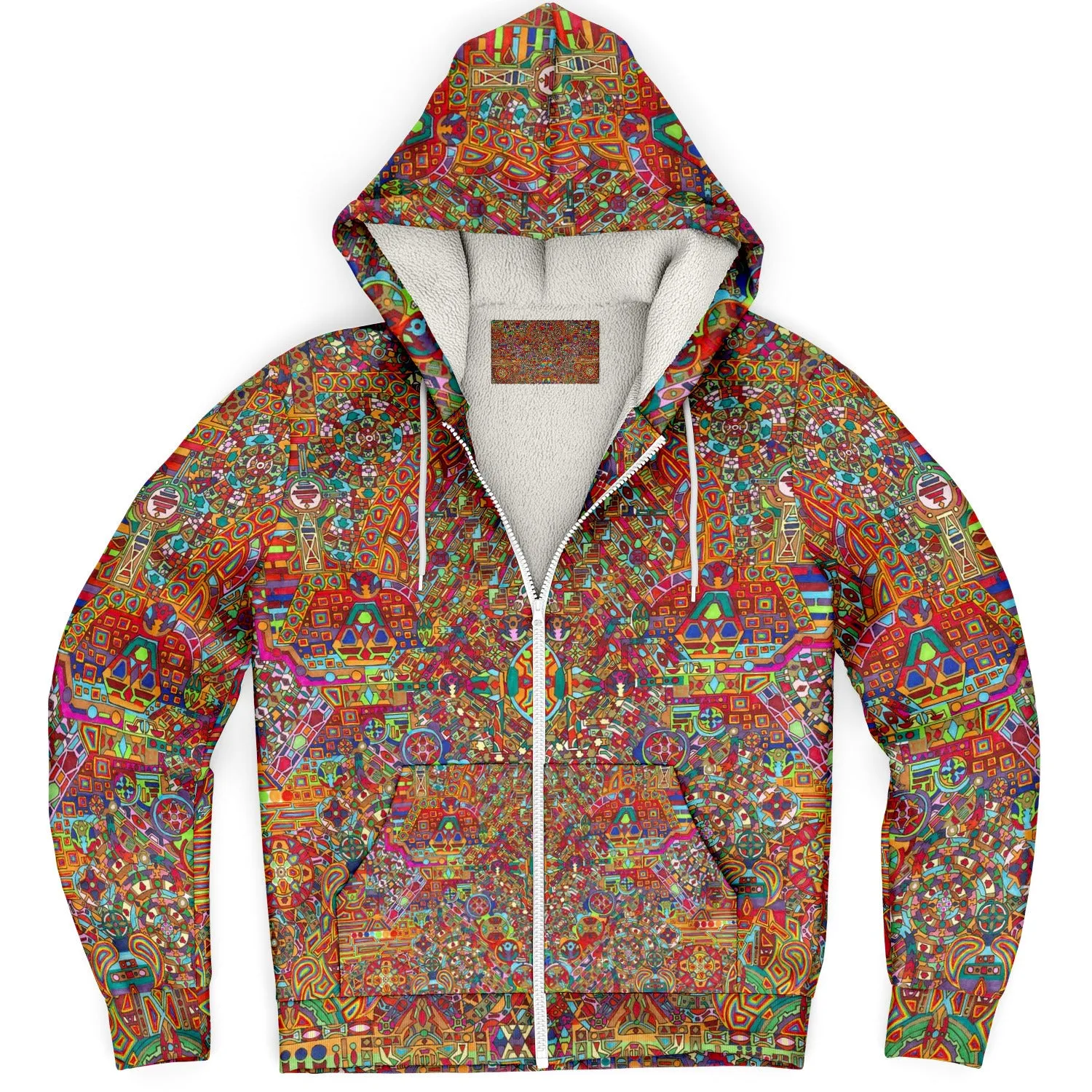 Infinity Mandala | Microfleece Zip-Up Hoodie | Lachlan Wardlaw