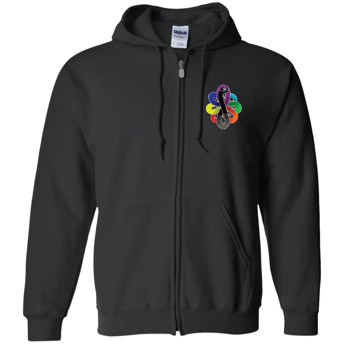 Infinity Snake of B-Mwelo(chakra) Zip Up Hooded Sweatshirt