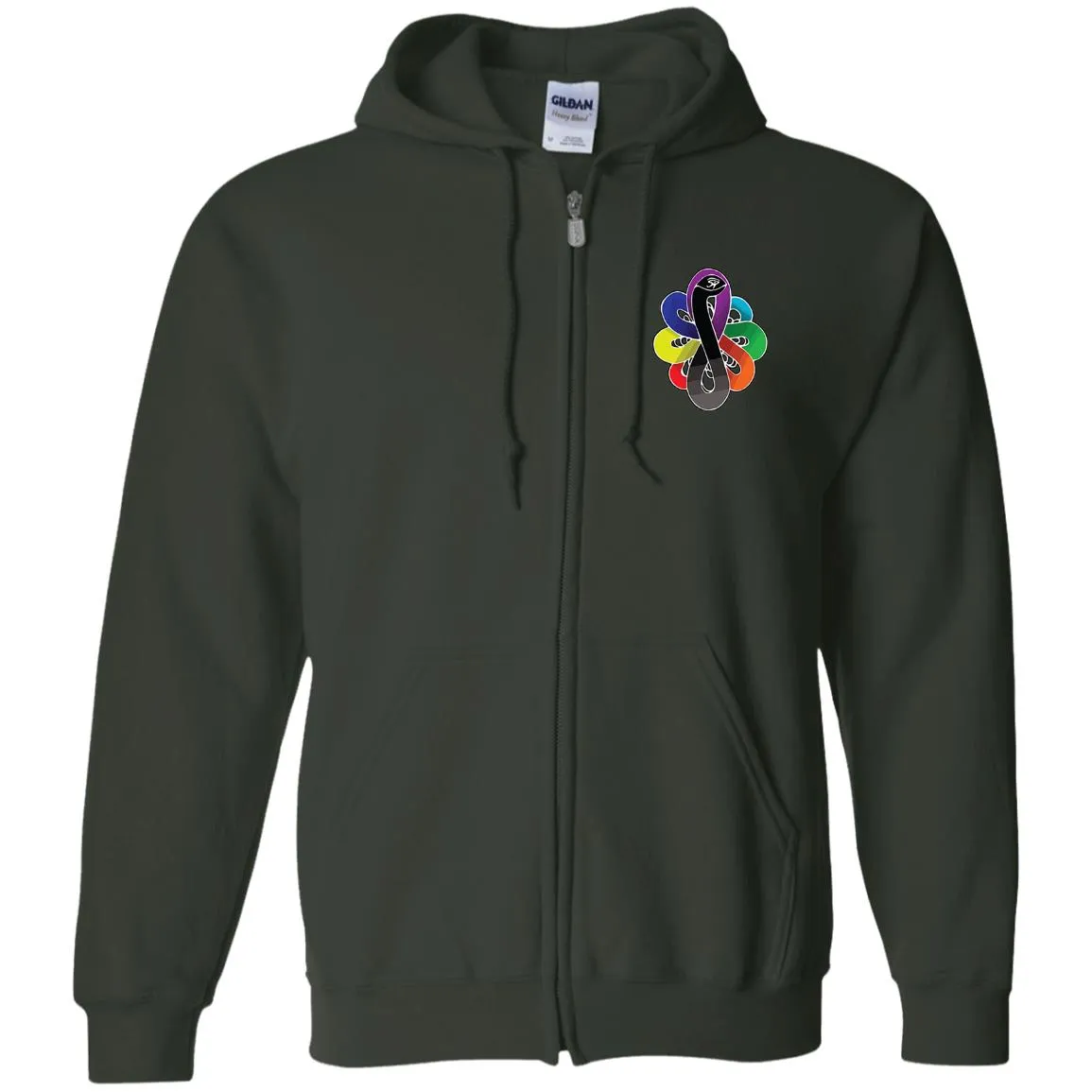 Infinity Snake of B-Mwelo(chakra) Zip Up Hooded Sweatshirt