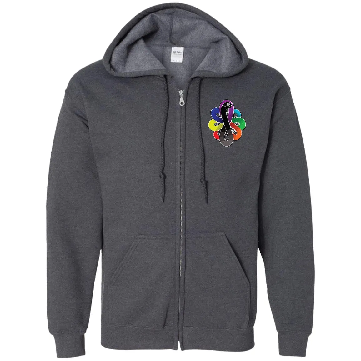 Infinity Snake of B-Mwelo(chakra) Zip Up Hooded Sweatshirt