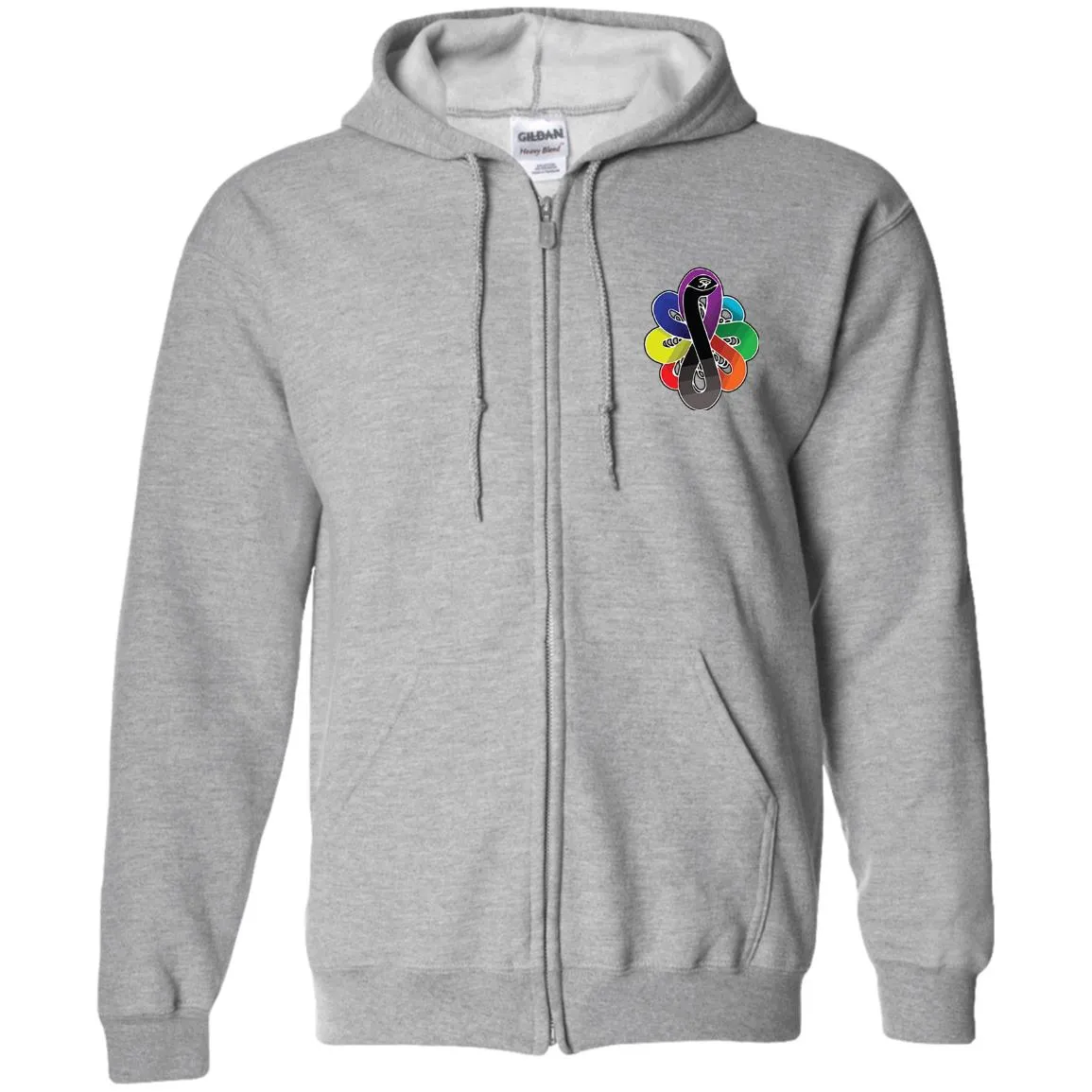 Infinity Snake of B-Mwelo(chakra) Zip Up Hooded Sweatshirt