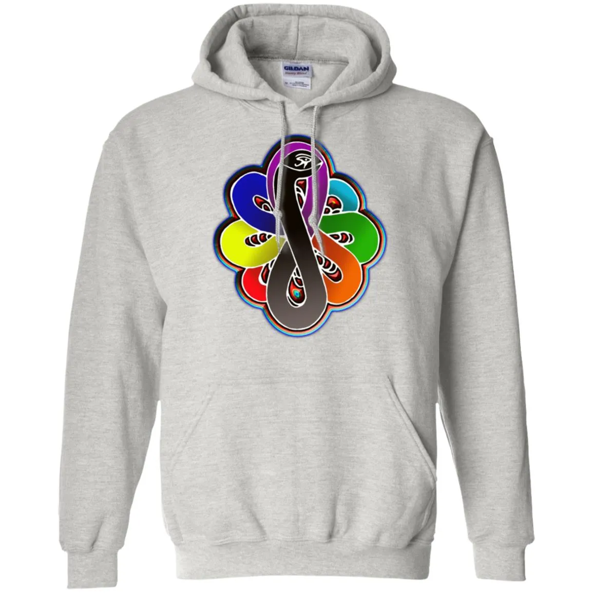 Infinity Snake of B-mwelo(chakras) Hoodie 8 oz.