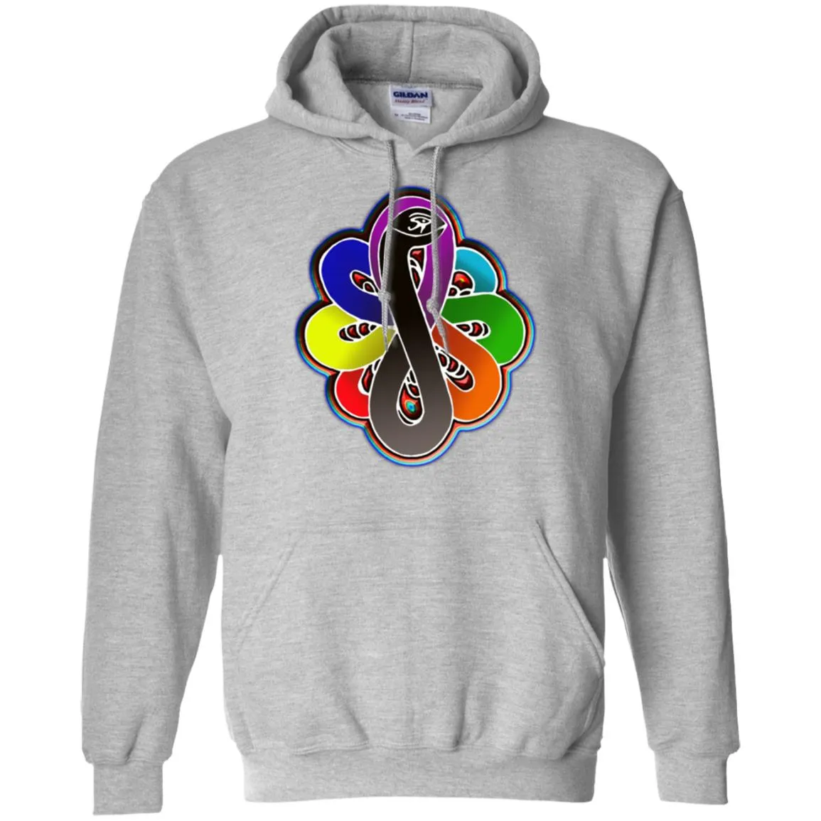 Infinity Snake of B-mwelo(chakras) Hoodie 8 oz.