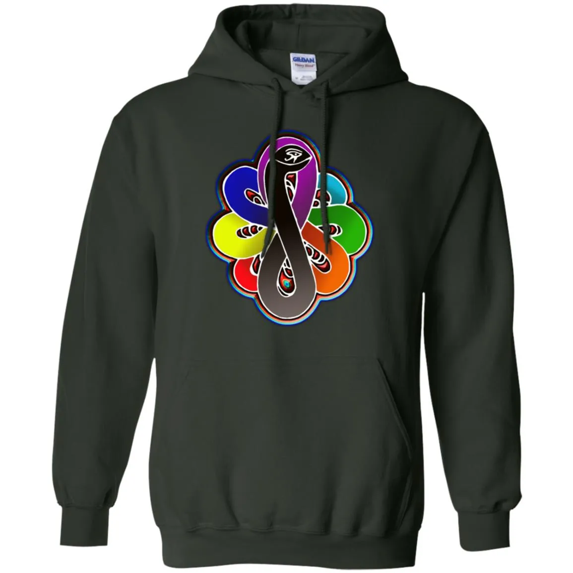 Infinity Snake of B-mwelo(chakras) Hoodie 8 oz.